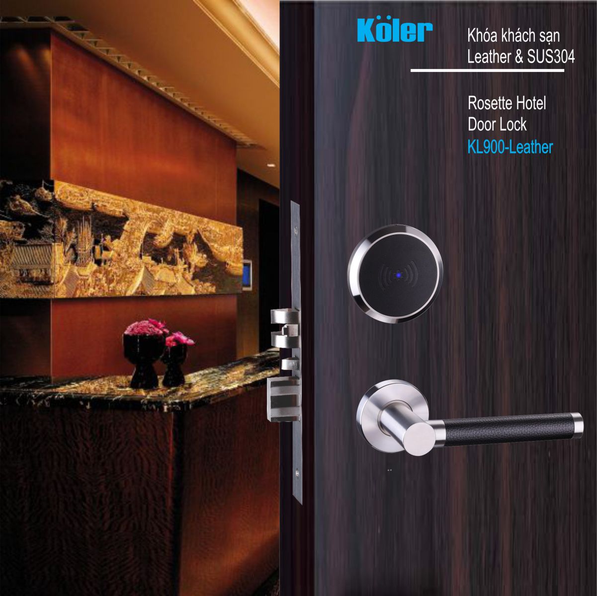 Khóa khách sạn Koler-germany KL900-Leather